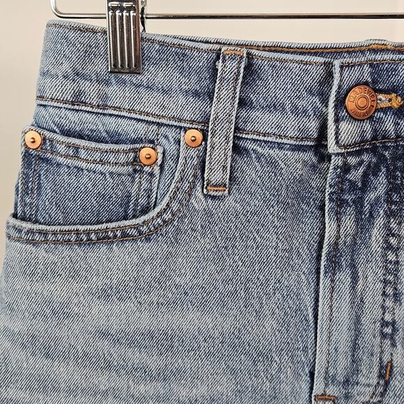 Madewell Blue Denim Cut-Off High Waist Jean Short Shorts | Women's 23 - Picture 10 of 15